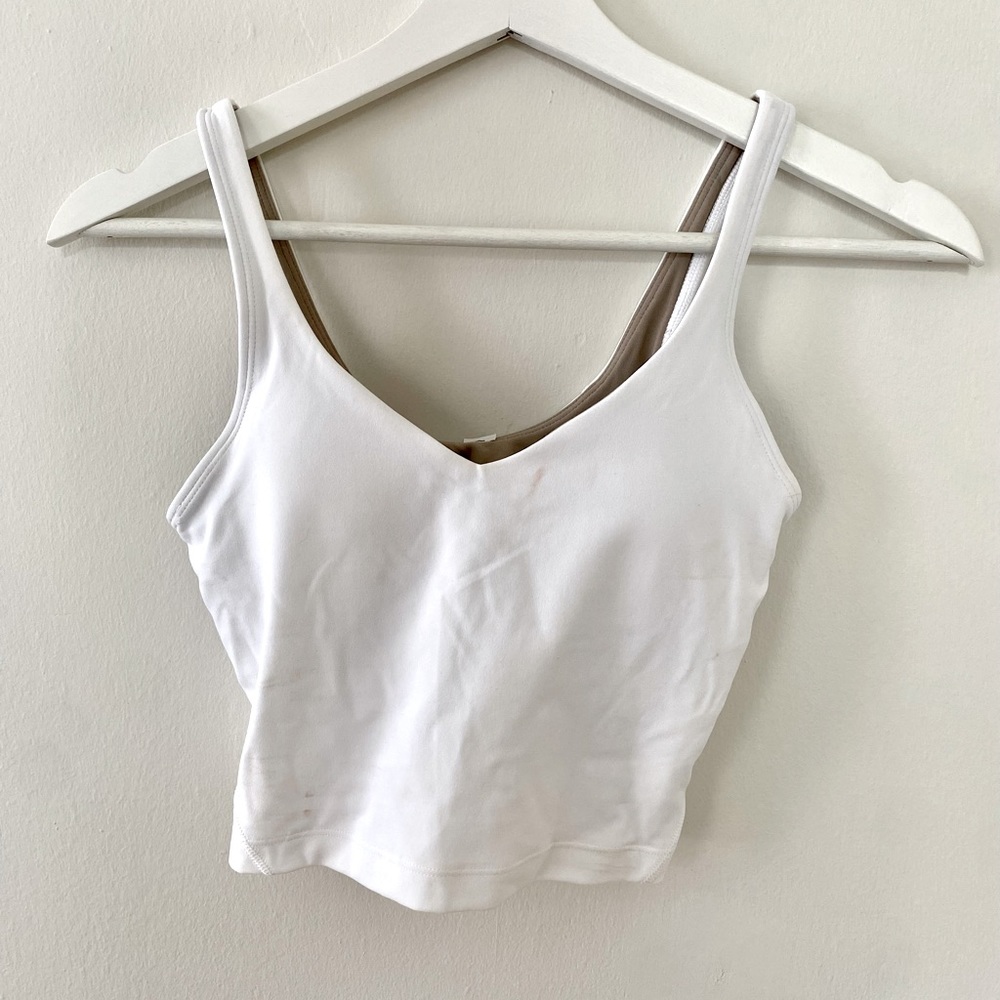Lululemon White Align Tank Size 2